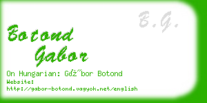 botond gabor business card